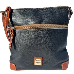 Dooney & Bourke Women's Black Pebble Leather Small Shoulder Bag